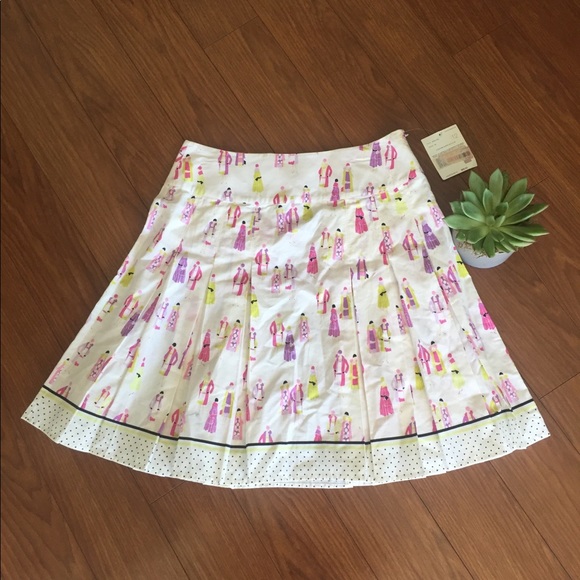 NWT Liz Claiborne Print Pleated Skirt - Picture 6 of 7